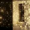 Luces De Navidad>DecoWoerner Cortina De Luz 200 X 80 Cm 160 LED IP44, Negra