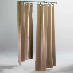 Probadores Y Cortinas>DecoWoerner Cortina De Vestuario, Longitud 200 Cm, Poco Inflamable, Beige marrón