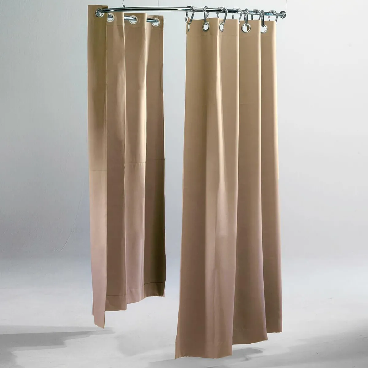 Probadores Y Cortinas>DecoWoerner Cortina De Vestuario, Longitud 200 Cm, Poco Inflamable, Beige marrón