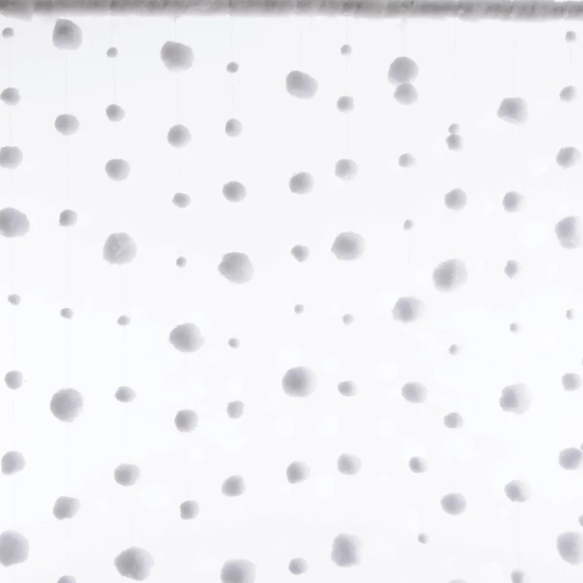 Decoración Navideña Xxl>DecoWoerner Cortina Decorativa Bola De Nieve 200 X 90 Cm blanco