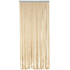 Decoración De Verano>DecoWoerner Cortina Decorativa Cuerdas Longitud 200 Cm Beige