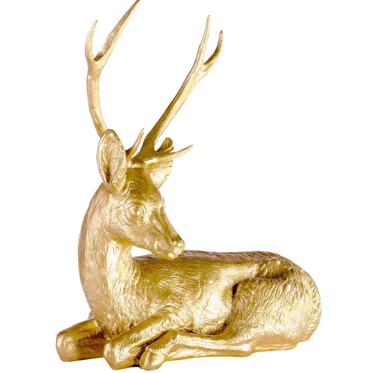 Decoración De Animales|Decoración De Otoño>DecoWoerner Corzo Macho Decorativo, Longitud: 70 Cm oro