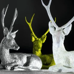 Decoración De Animales>DecoWoerner Corzo Macho Decorativo, Longitud: 70 Cm plata