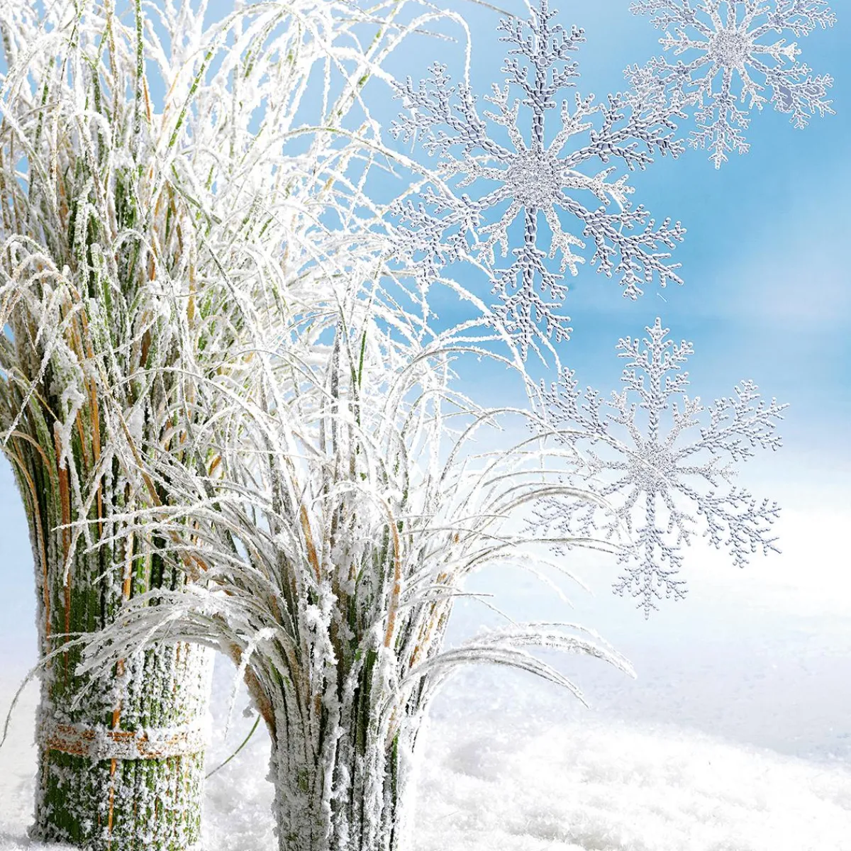 Decoración De Invierno>DecoWoerner Cristales De Hielo Ø 21 Cm 3 Piezas De Plástico transparente