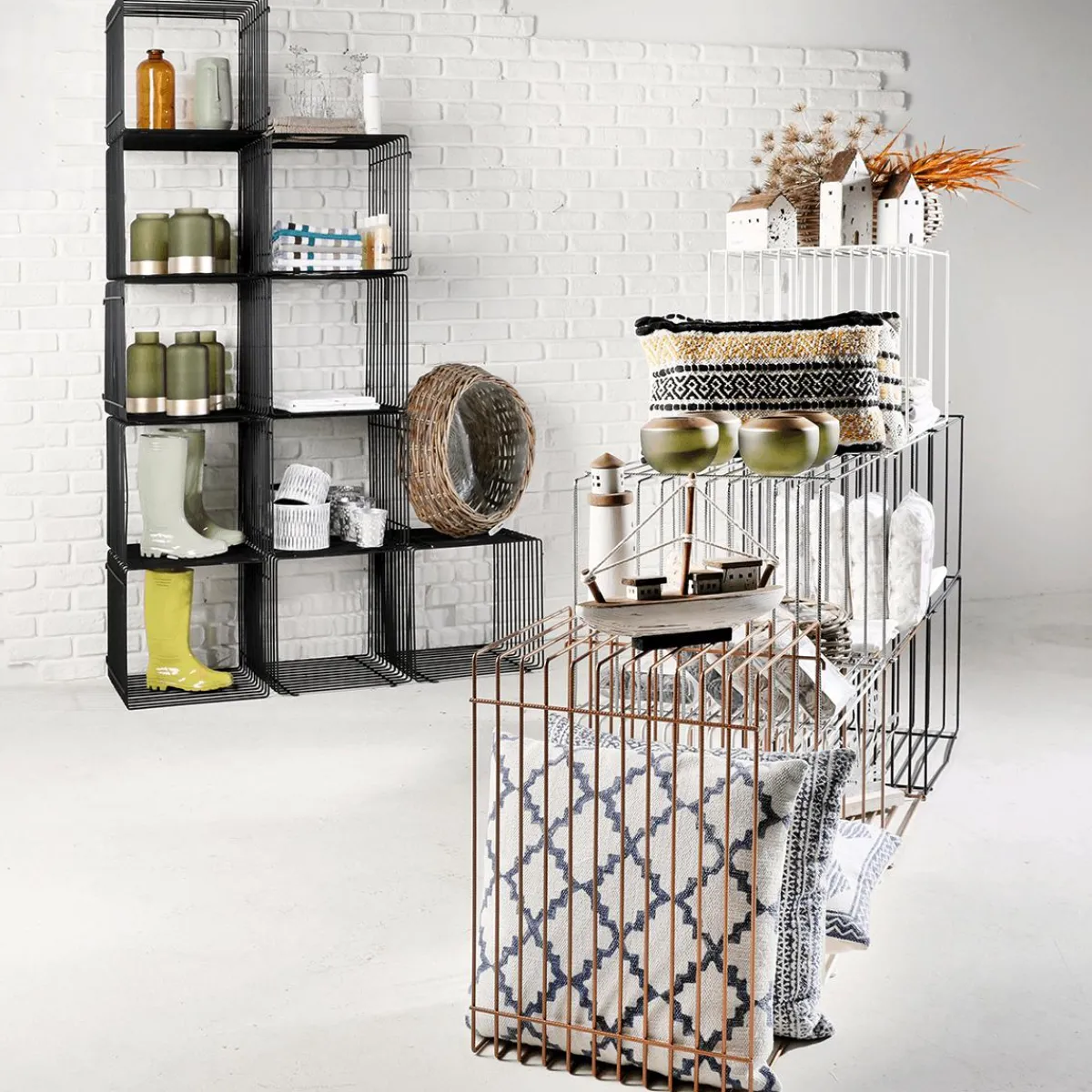 Expositores Para Tiendas>DecoWoerner Cubo De Celosía 40 X 40 Cm plata