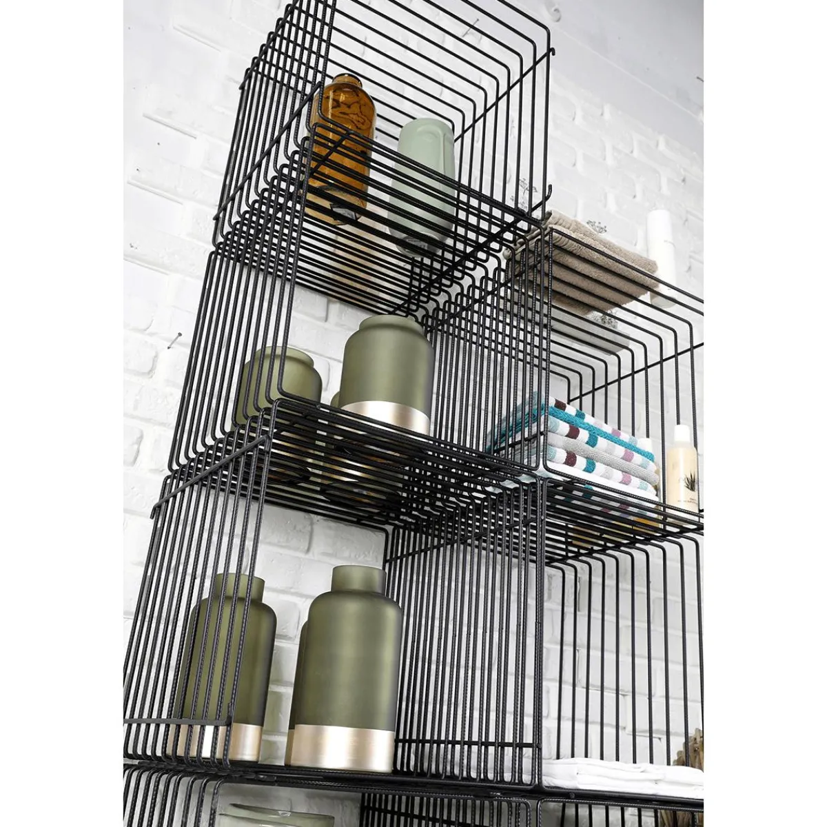 Expositores Para Tiendas>DecoWoerner Cubo De Celosía 40 X 40 Cm plata