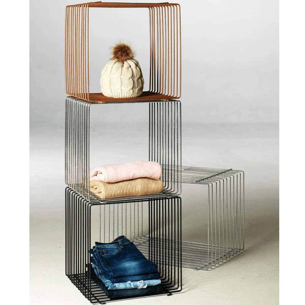 Expositores Para Tiendas>DecoWoerner Cubo De Celosía 40 X 40 Cm plata
