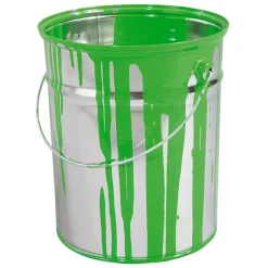Decoración Temática>DecoWoerner Cubo De Pintura Decorativa De 23 Cm De Alto, verde