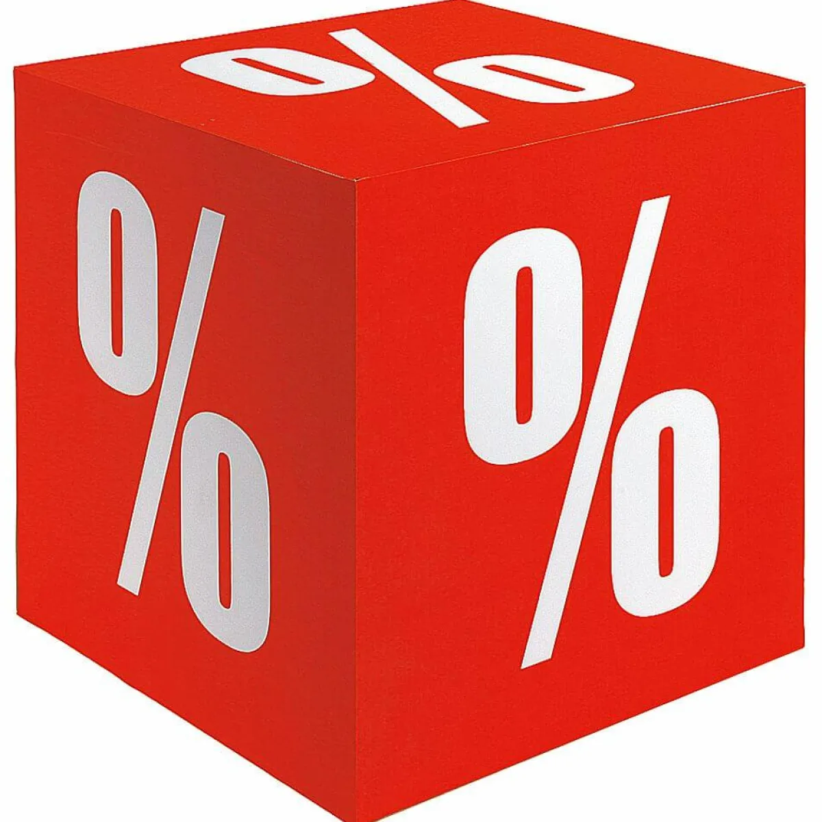 Material De Rebajas>DecoWoerner Cubo Plegable "Porcentaje", 10 X 10 Cm rojo