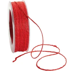 Cintas De Regalo>DecoWoerner Cuerda De Yute, 50 M, Roja rojo