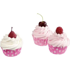 Pan Y Pastel>DecoWoerner Cupcakes Muñeco De Comida 3 Piezas, 7 Cm rosa