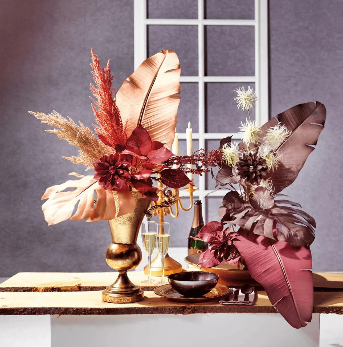 Decoración De Otoño|Flores Artificiales>DecoWoerner Dalia Artificial 56 Cm do rosa