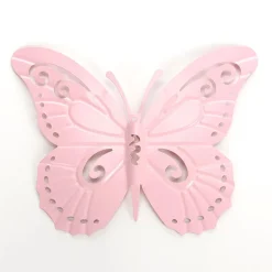 Decoración De Primavera>DecoWoerner Decoración De Pared De Metal Con Forma De Mariposa 28 X 38 Cm rosa