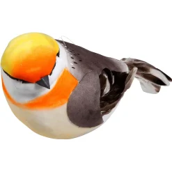 Decoración De Animales|Decoración De Primavera>DecoWoerner Decoración Pájaro Gris Naranja 19 Cm multicolor