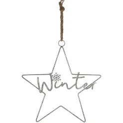 Estrella De Navidad>DecoWoerner Decostar Metal Antiguo 40 Cm plata