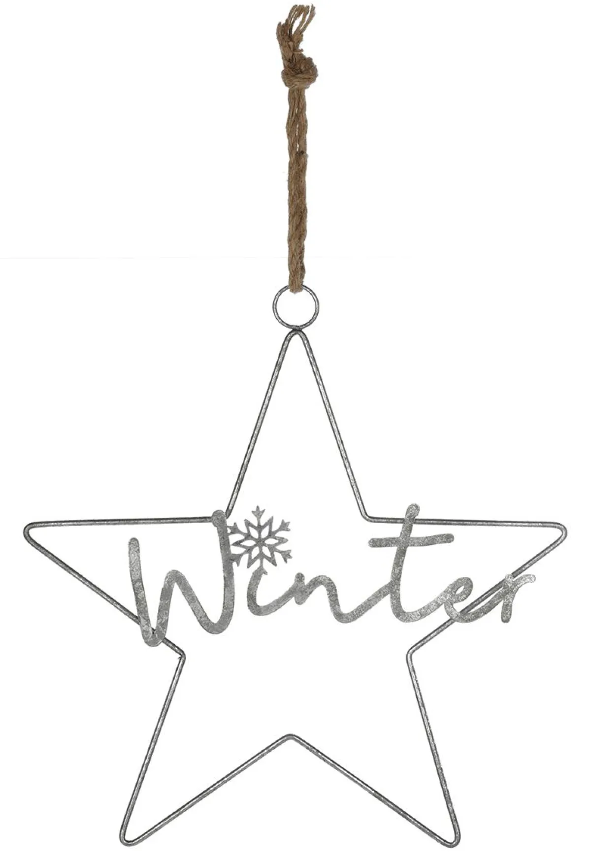 Estrella De Navidad>DecoWoerner Decostar Metal Antiguo 40 Cm plata