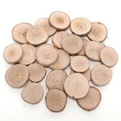 Decoración Dispersa|Decoración Natural>DecoWoerner Discos De Madera Auténtica De 5 - 7 Cm, 25 Piezas Madera natural
