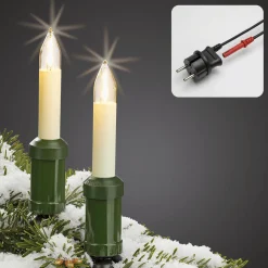 Luz Decorativa|Luces De Navidad>DecoWoerner Eje Velas Luz Cadena Para Interior Y Exterior 22 M verde