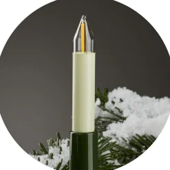 Luz Decorativa|Luces De Navidad>DecoWoerner Eje Velas Luz Cadena Para Interior Y Exterior 22 M verde