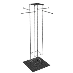 Percheros>DecoWoerner El Puesto De Ropa Confeccionada LOFT, 85 - 145 Cm negro