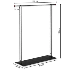 Percheros>DecoWoerner El Puesto De Ropa Confeccionada LOFT, 130 X 150 Cm negro