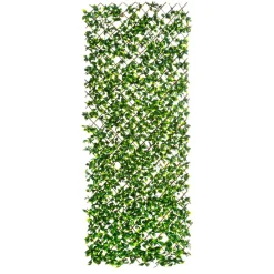 Paredes De Plantas>DecoWoerner Elemento De Valla De Privacidad Con Hojas s Artificiales, Extensible Hasta 200 Cm verde