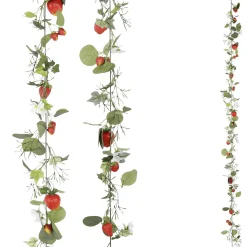 Decoración De Primavera|Guirnaldas Y Vides>DecoWoerner Enredadera Artificial De Fresas Con Fruta 180 Cm rojo