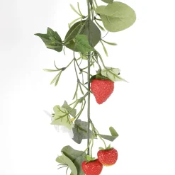 Decoración De Primavera|Guirnaldas Y Vides>DecoWoerner Enredadera Artificial De Fresas Con Fruta 180 Cm rojo