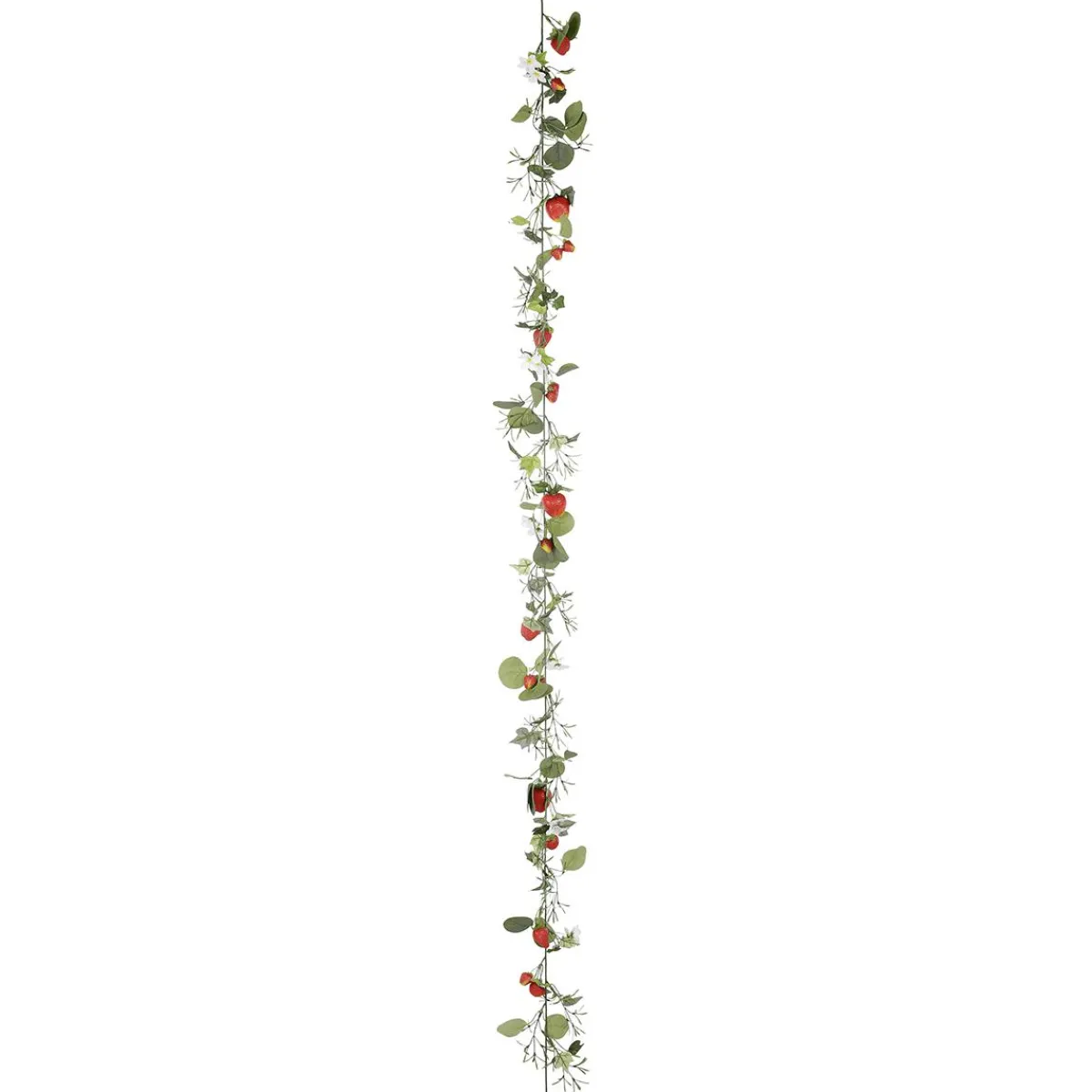 Decoración De Primavera|Guirnaldas Y Vides>DecoWoerner Enredadera Artificial De Fresas Con Fruta 180 Cm rojo
