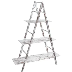 Expositores Para Tiendas|Decoración Natural>DecoWoerner Escalera De Estantería Vintage , Altura 150 Cm blanco