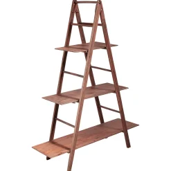 Expositores Para Tiendas|Decoración Natural>DecoWoerner Escalera De Estantería Vintage , Altura 150 Cm marrón