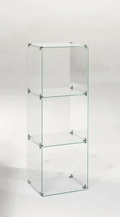 Expositores Para Tiendas>DecoWoerner Escaparate Cúbico De Vidrio De Bricolaje, Sin Paredes Traseras, Altura 124 Cm transparente