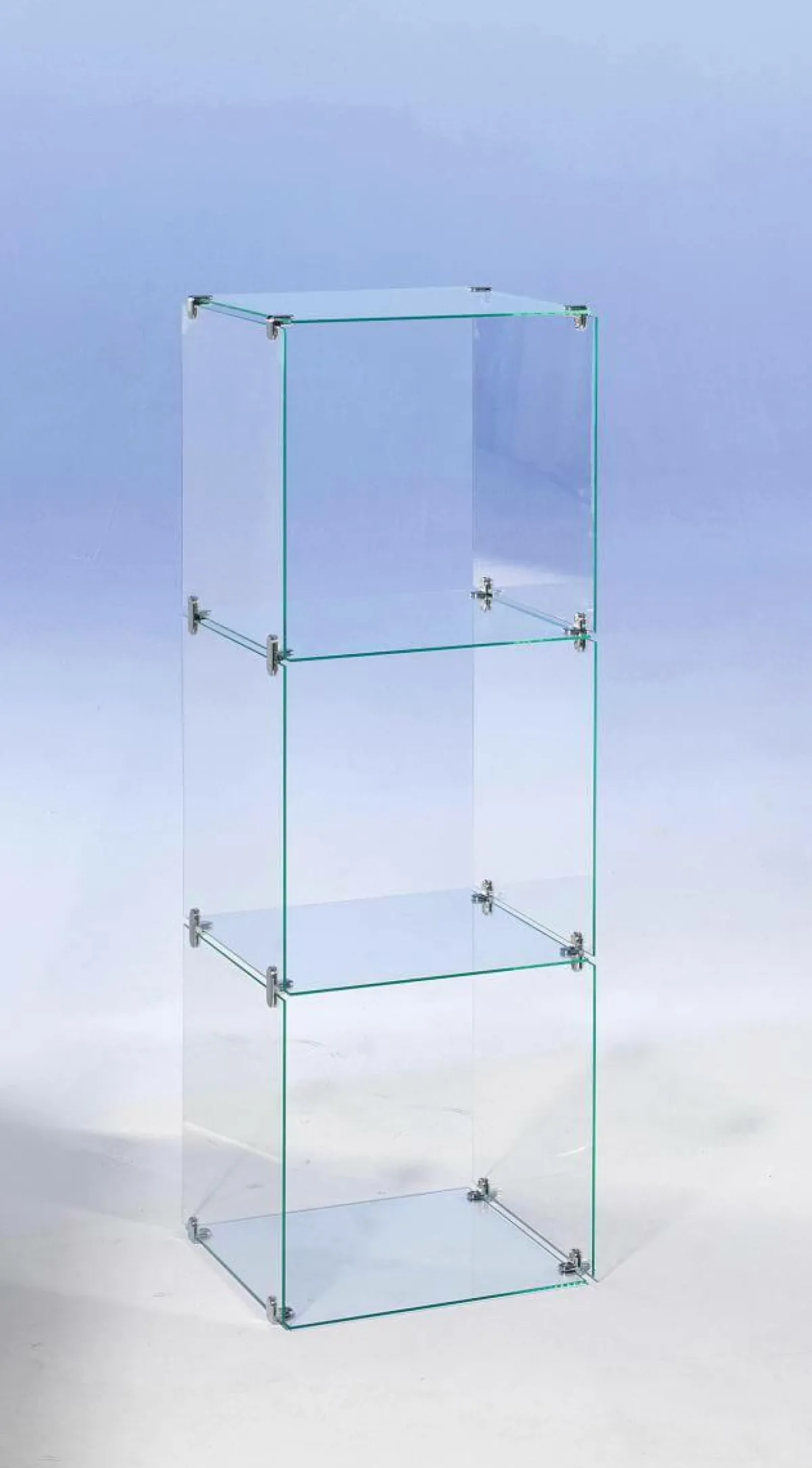 Expositores Para Tiendas>DecoWoerner Escaparate Cúbico De Vidrio De Bricolaje, Sin Paredes Traseras, Altura 124 Cm transparente