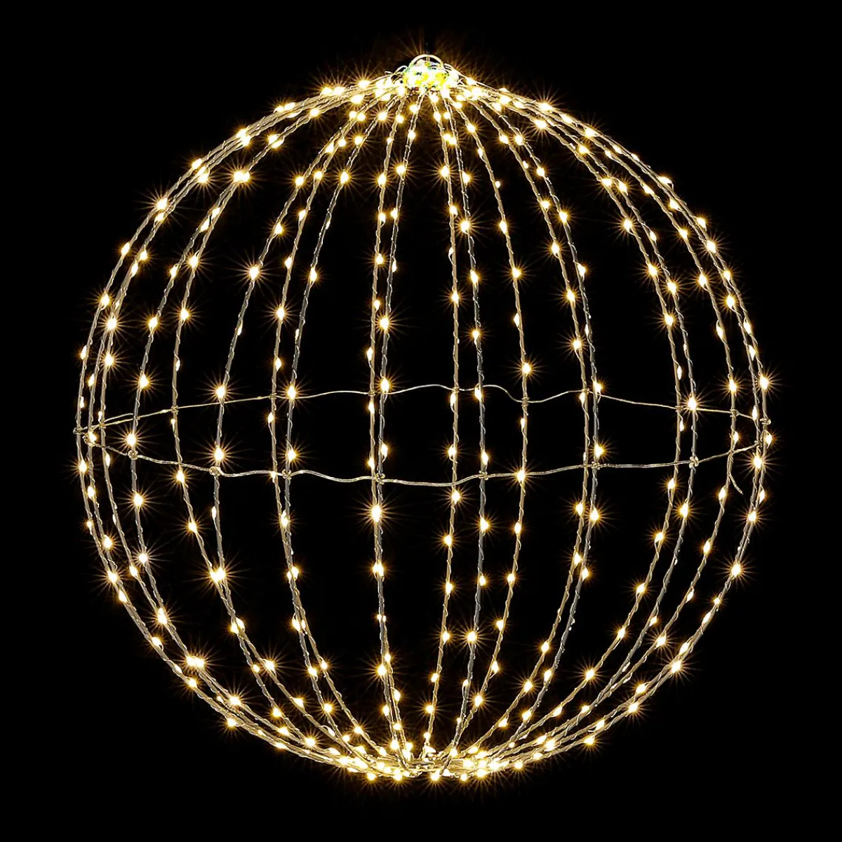 Luces De Navidad>DecoWoerner Esfera Luminosa LED Para Exteriores, LED Cálido - Blanco, Ø 50 Cm plata