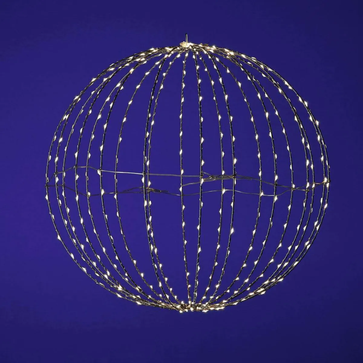 Luces De Navidad>DecoWoerner Esfera Luminosa LED Para Exteriores, LED Cálido - Blanco, Ø 50 Cm plata