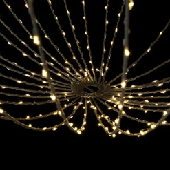 Decoración Navideña Xxl|Luces De Navidad>DecoWoerner Esfera Luminosa LED Para Exteriores, LED Cálido - Blanco, Ø 80 Cm plata