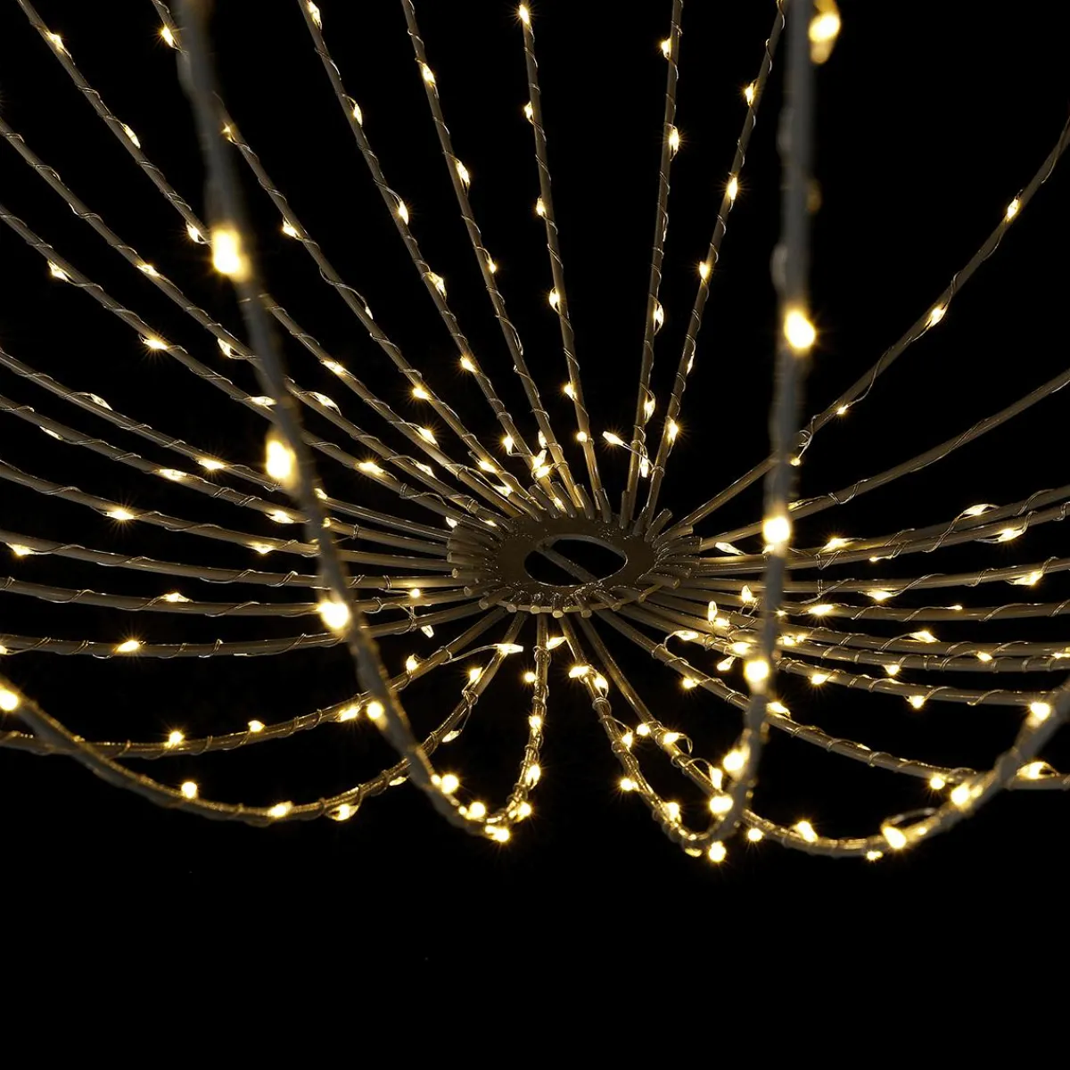 Decoración Navideña Xxl|Luces De Navidad>DecoWoerner Esfera Luminosa LED Para Exteriores, LED Cálido - Blanco, Ø 80 Cm plata