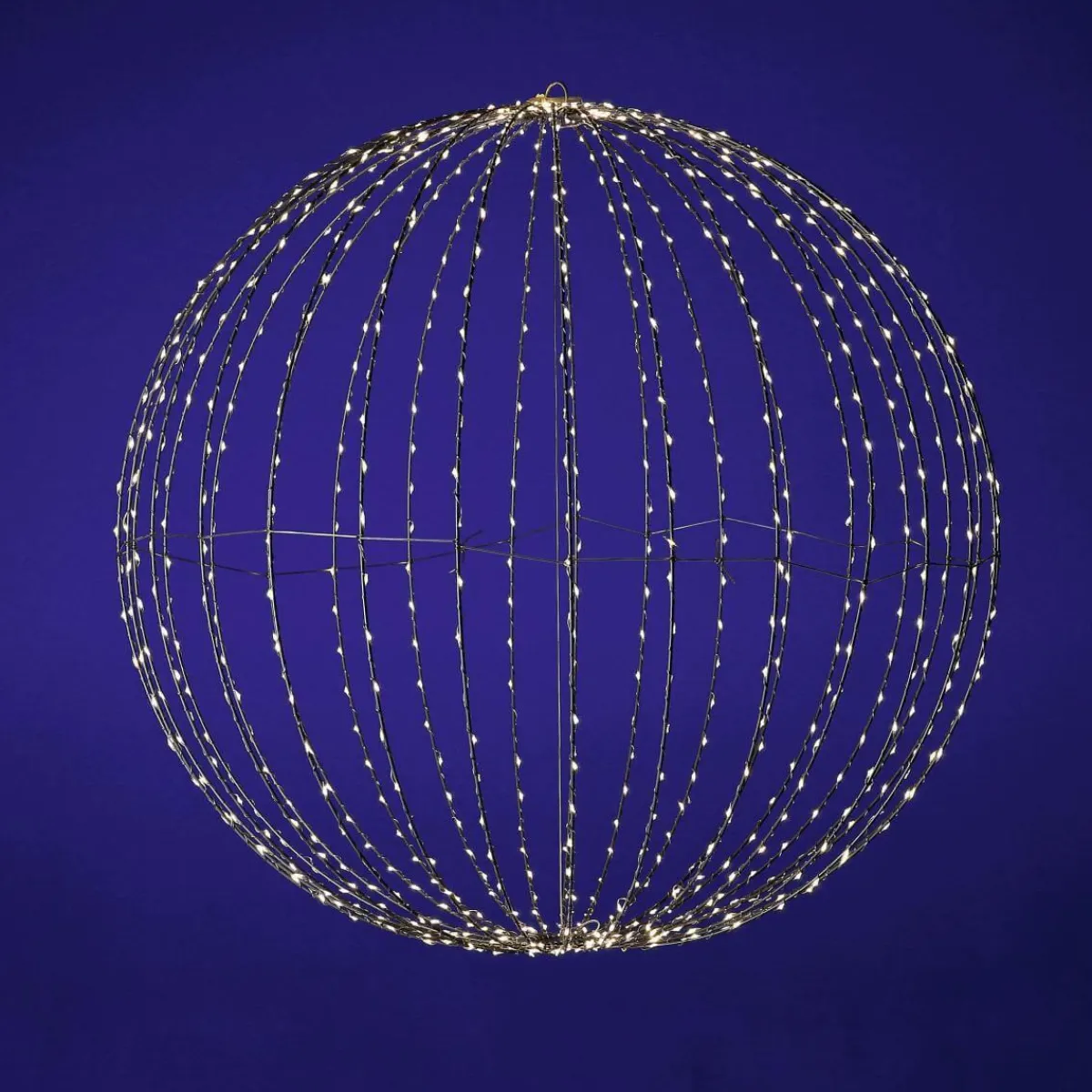 Decoración Navideña Xxl|Luces De Navidad>DecoWoerner Esfera Luminosa LED Para Exteriores, LED Cálido - Blanco, Ø 80 Cm plata