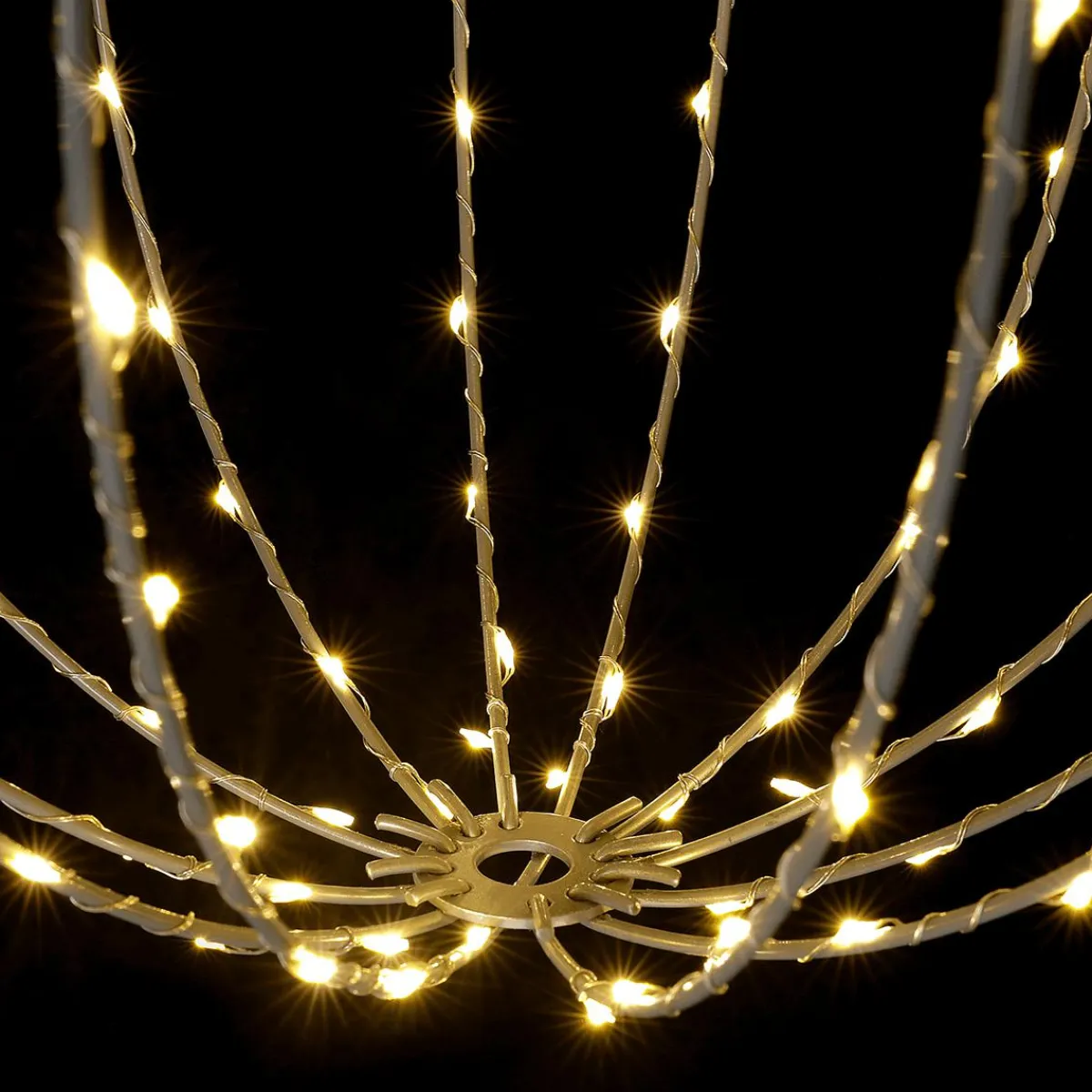 Luces De Navidad>DecoWoerner Esfera Luminosa LED Para Exteriores, LED Cálido - Blanco, Ø 30 Cm plata