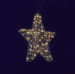 Estrella De Navidad|Luces De Navidad>DecoWoerner Esquema De Estrella LED, Ø 38 Cm plata