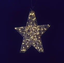 Estrella De Navidad|Luces De Navidad>DecoWoerner Esquema De Estrella LED, Ø 38 Cm plata