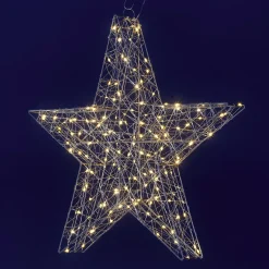 Estrella De Navidad|Luces De Navidad>DecoWoerner Esquema De Estrella LED, Ø 58 Cm plata