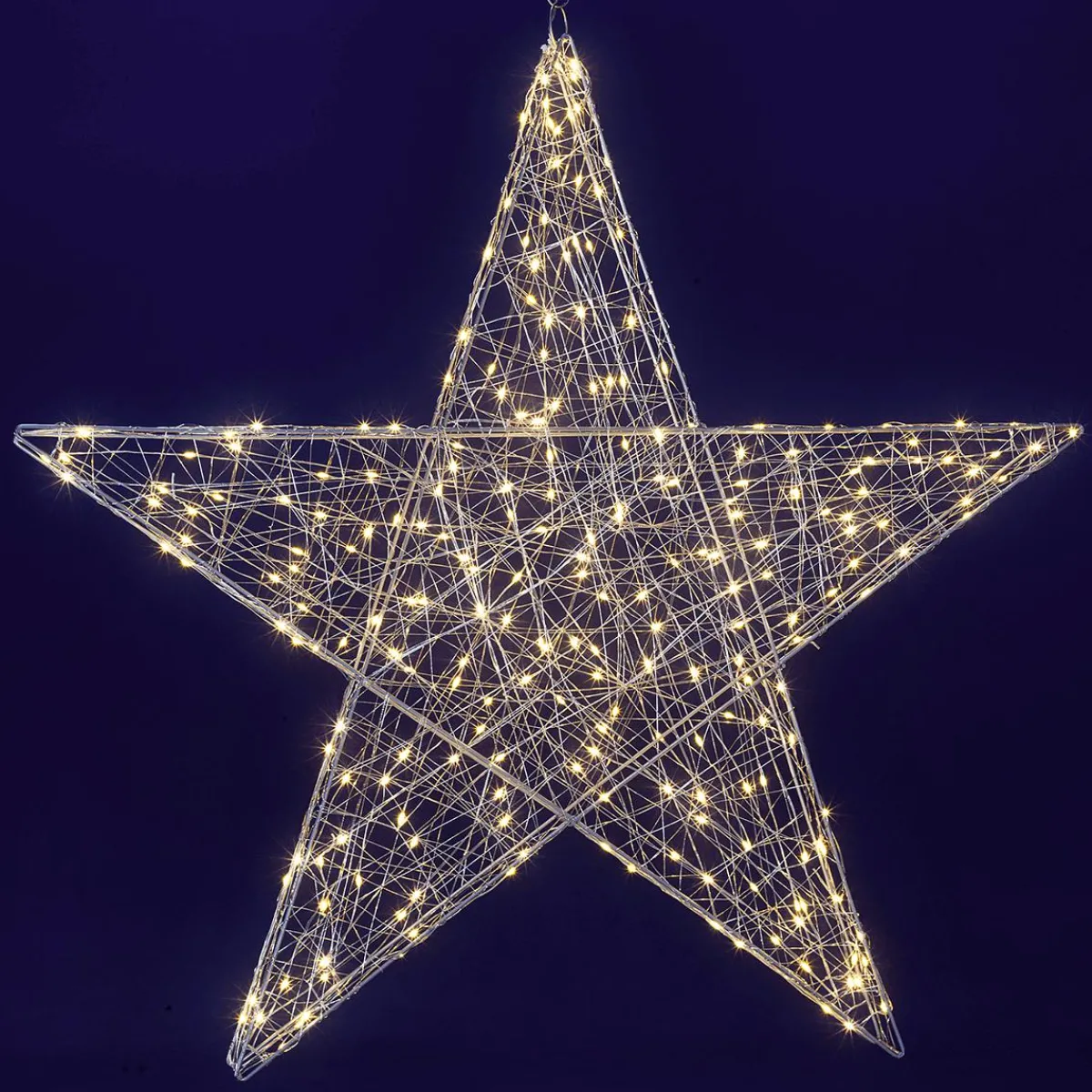 Estrella De Navidad|Luces De Navidad>DecoWoerner Esquema De Estrella LED, Ø 78 Cm plata