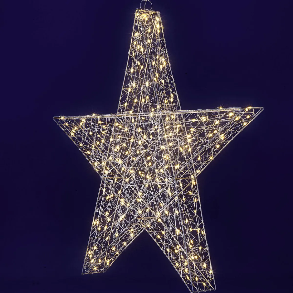Estrella De Navidad|Luces De Navidad>DecoWoerner Esquema De Estrella LED, Ø 78 Cm plata