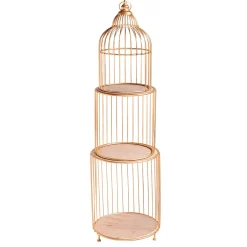 Decoración De Primavera>DecoWoerner Estantería De Jaula De Pájaro, Altura 140 Cm, Calidad B oro
