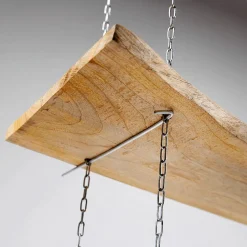 Expositores Para Tiendas>DecoWoerner Estantería De Pared Con Cadena 3 Piezas, 100 Cm De Ancho marrón