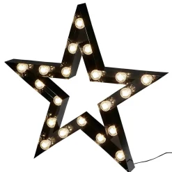 Luz Decorativa|Decoración Temática>DecoWoerner Estrella Luminosa Negra, Altura 95 Cm negro