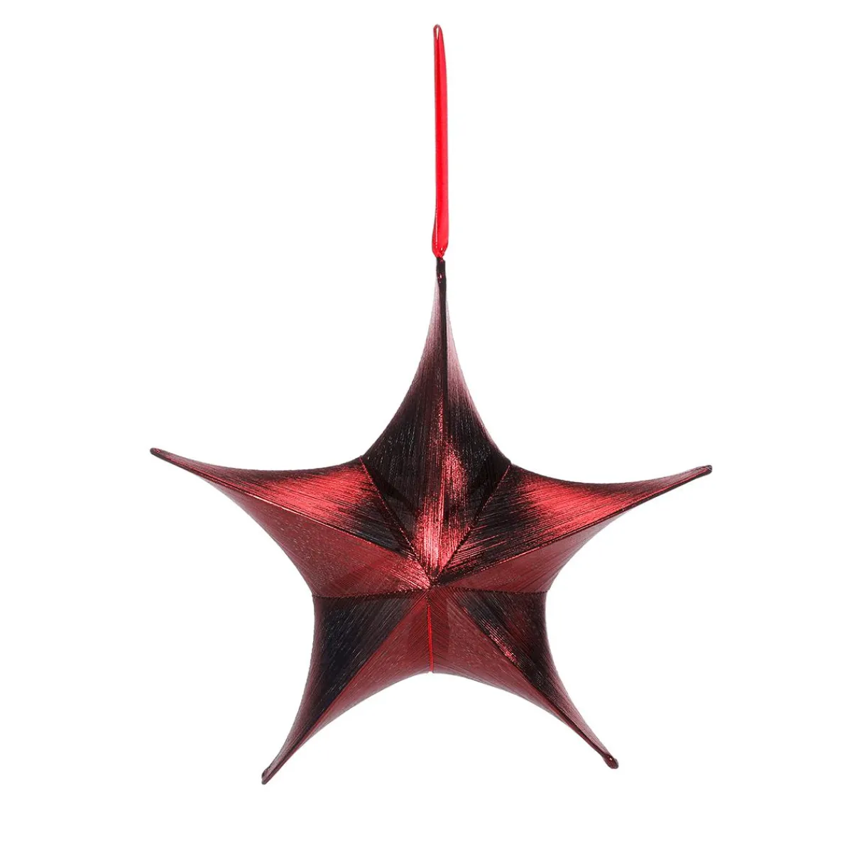 Decoración Temática|Decoración Navideña Xxl>DecoWoerner Estrella Plegable De Tela Decorativa, Metalizado, Con Cremallera rojo