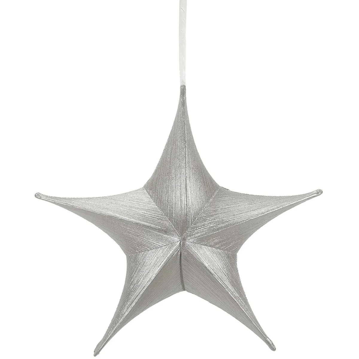 Decoración Temática|Decoración Navideña Xxl>DecoWoerner Estrella Plegable De Tela Decorativa En Metalizada Con Cremallera plata