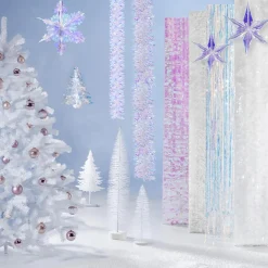 Estrella De Navidad|Figuras De Navidad>DecoWoerner Estrella Plegable Decorativa De Plástico Iridiscente transparente